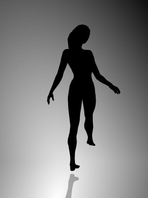 Test de la danseuse silhouette