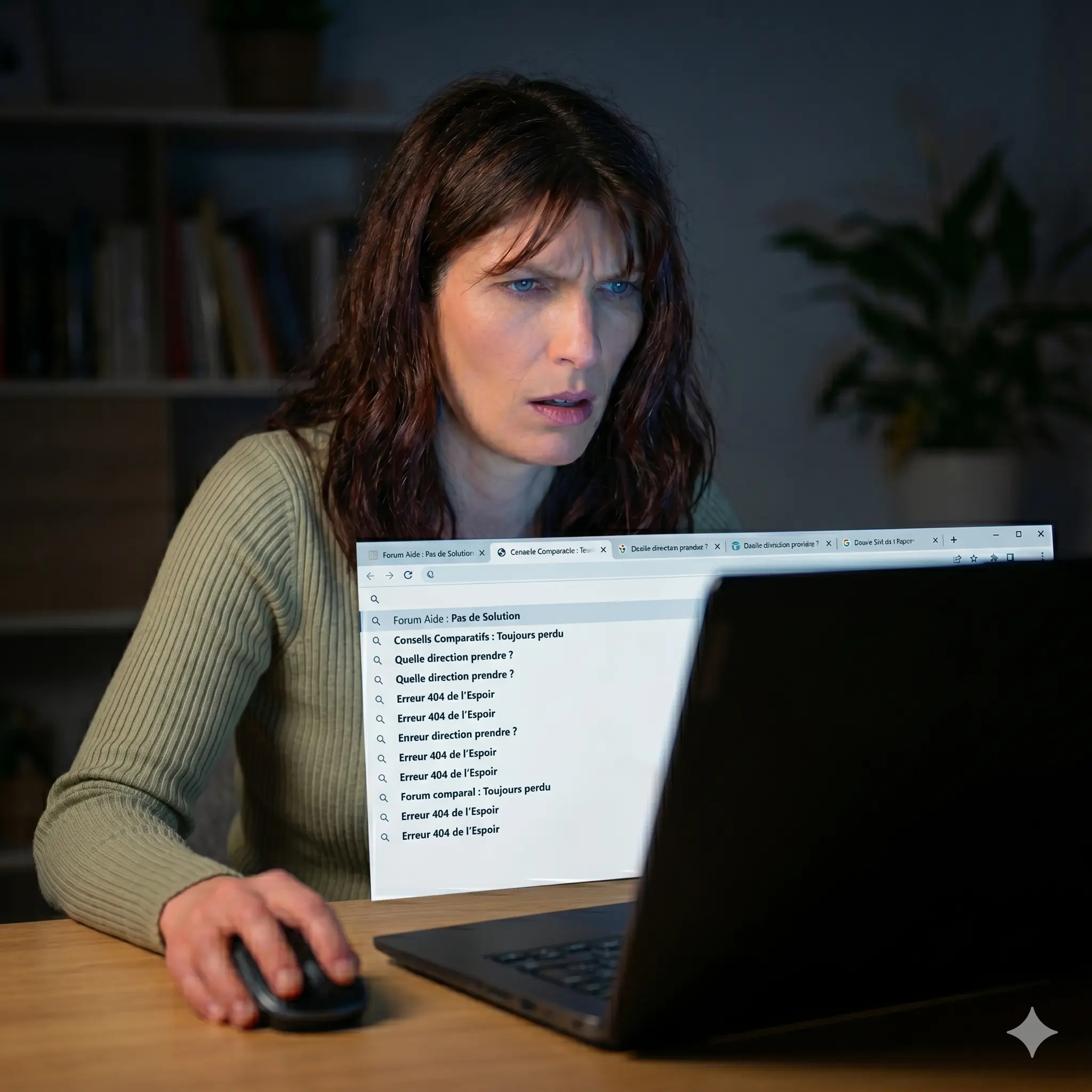 Je ne sais plus vers qui me tourner, recherches multiples sur ordinateur